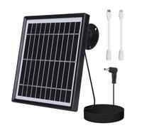 Cargador Soporte de pared ajustable 360° con puerto CC Cable carga 9,8 pies for Ring Stick Up Cam Batería for Spotlight Plus/Pro(Black)