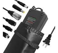 Cargador súper rápido de 54.6 V 3 A/5 A para batería de 48 V, 7 tipos de enchufes para elegir, sin necesidad de adaptador, más seguro. Compatible con la mayoría de enchufes. Con sistema de