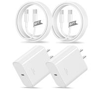 Cargador súper rápido Tipo C para Samsung, Paquete de 2 Unidades de 45 W USB C Android con Cargador Tipo C de 6 pies, Cable de Carga rápida para Samsung Galaxy S26 Ultra/26+/S25 Ultra/S24/S23/S22/S21
