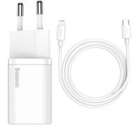 Cargador USB-C Baseus Super Si 1C 20W - Lightning 1m Blanco