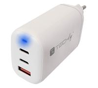 Cargador Techly IPW-USB-65W2C1A 65 W Power Delivery 2x USB-C + USB-A Blanco