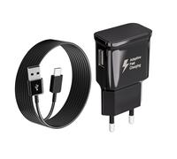 Cargador Tipo C Carga Rapida, Enchufe USB con Cable USB C 2m Compatible con Samsung Galaxy A13 A14 A15 A16 A23 A25 A33 A34 A35 A40 A52 A53 A54 A55 A57 A04S S8 S9 S10 S20 S21 Plus M55 M34 M15