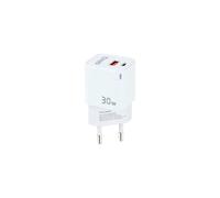 TOOQ TQWC-GANQCPD30WT - Cargador DE Pared GAN USB-C/PD + USB-A/QC 30W