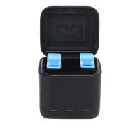 Cargador triple de baterías TELESIN con indicador LED y estuche de almacenamiento compatible con baterías GoPro Hero 9.