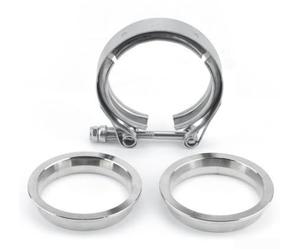 Cargador turbo para abrazadera de banda en V de escape de 2 pulgadas fabricado en acero inoxidable 304 con brida de hierro para un rendimiento estable de alta presión (3 pulgadas)