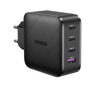 Cargador Ugreen CD224 65W 3xUSB-C 1xUSB-A GaN Carga Rápida Universal Negro