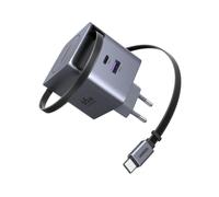 Cargador Ugreen Nexode Pro 65W GaN Cable Retráctil USB-C y USB-A