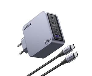 Cargador UGREEN Nexode Pro 160W GaN USB-C Cable carga rápida universal