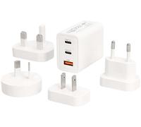 Cargador universal Cargador de viaje GaN de 65 W 2x USB-C + 1x USB-A (Blanco) - NEDIS