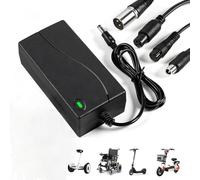 Cargador Universal para Patinete eléctrico (5 enchufes) - 42 V 2 A Cargador rápido para Xiaomi M365/Pro/3/1S, Ninebot Segway, UrbanGlide y Wispeed - para batería de 36 V Hoverboard, Scooter eléctrico