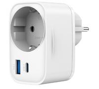 Cargador Universal USB-C PD 20W + USB-A QC 3.0 18W Gembird TA-ACPDQC20-01-W