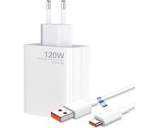 Cargador USB 120W para Xiaomi con cable de carga tipo C de 2m 6A para Xiaomi 14t Pro 13T 13 Ultra 12T 11T Redmi Note 13 Pro+ 12 11 5G Cargador rápido USB Power para teléfono móvil