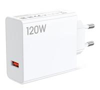 Cargador USB 120W para Xiaomi Redmi Note 14 Pro+ 13 Pro+ 12 5G,120W HyperCharge Adaptador de Cargador Móvil Rapida Carga Turbo Enchufe para Xiaomi 14T 13T Poco F7 Ultra Black Shark 5 4, Solo Adaptador