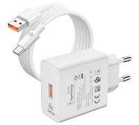 Cargador USB 66W y 2Metro Cable USB C para Honor Magic7 5G Lite 6 Lite,6A Supercarga Carga Rápida Adaptador Cargador y Tipo C Cable para Honor 90 70 Lite 200 Pad 9 MagicPad 2 X8a Huawei MatePad Tablet
