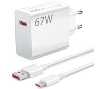 Cargador USB 67W y Cable USB C para Xiaomi 13 11T Redmi Note 12 Pro 11 12S 11S, Adaptador de Carga Turbo con Cable USB a USB C 1M, Compatible con Xiaomi 11 Ultra POCO X5 Pro F5 X4 GT