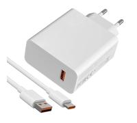 Cargador USB 90W con Cable de Carga para 15 Ultra/15 Pro/14T/14 Ultra/13T/Note 14/13/12/11/Poco X7 Pro/X6/F6/Pad 7, Adaptador Turbo Hyper Charge con USB-C 2M 6A Cable