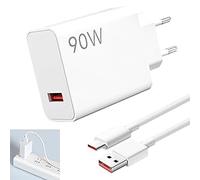 Cargador USB 90W con Cable USB C 2m, Carga Rápida para Xiaomi 15 14 13 Ultra 13T 12 11, Redmi Note 14 Pro 13 Pro 12 11, Poco X7 X6