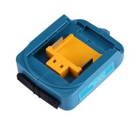 Cargador USB a batería Makita ADP05, convertidor de repuesto con linterna LED brillante integrada, puertos de carga rápida duales, apto para