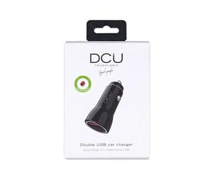 Cargador usb-a y usb-c 5vdc 4,2ah mechero coche negro dcu 36100315