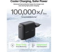 Cargador USB Belkin WCH025KQ1.5BKB6 GaN 100W USB-C con cable 1,5 m