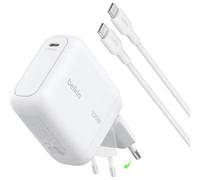 Cargador USB Belkin WCH025KQ1.5WHB6 GaN 100W USB-C con cable 1,5 m blanco