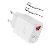 Cargador USB-C 100W Supercarga para Honor 200 Pro, Magic7 Pro, Magic6, Magic5 Lite, Mate X6, 400, 200 Lite, con Cable USB-C 6A 2M, Cargador Rápido para Huawei y Honor, Compatible con MagicPad2