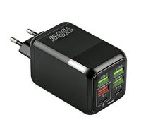 Cargador USB C 150W Carga Rápida 6 Puertos 2 USB-C PD 4 USB-A, QC 3.0 | Adaptador Enchufe Multipuer Cargador Múltiple USB para Compatible con iPhone Huawei iPad Tablet, Cargador Tipo C Pared