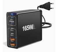 Cargador USB C 165W[4 x USB-C + 2 x USB-A], Acezeek 6 Ports Cargador Carga Rapida,PD3.0/PPS Cargador Multiple USB C para MacBook Pro/Air, iPad Pro, iPhone 14/15 Series, Samsung S23/S22, Xiaomi, Pixel
