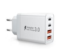 Cargador USB C, 40W Cargadors Rapido 4 Puerto, Cargadors Carga Rapida QC 3.0, Cabezal Cargador Tipo C para iPhone 16 15 14 13, Samsung S25 S24 S23, Huawei, cargadors Multiple USB Carga Rapida