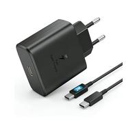 Cargador USB C 45W Super Carga rápida para Samsung Galaxy S25/S24/S23/S22/S21 Ultra/S20/S20+/Note 20/10/9/8/A73/A53/A52 y 2M Cable, Enchufe USB C Adaptador Cargador Rápido de Repuesto Original