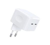 Cargador USB-C blanco - Choetech - 35 W - Carga rápida - Universal - Cargador estándar - 2 puertos USB Tipo-C