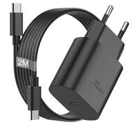 Cargador USB C Carga Rapida 25W con 2M Cable para Samsung Galaxy S25/S24 ultra/S24/S23/S21/S20/S10/Note 20 ultra/A55/A54/A35/A25/Fold 5, Enchufe Tipo C para Carregador para Samsung Fast Charger USB C
