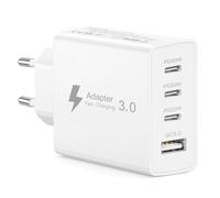 Cargador USB C Carga Rapida, 50W 4-Puerto Enchufe USB C Multiple Cargador iPhone Carga Rapida Enchufe Tipo C Charger Movil para iPhone 17 16 15 14 13 12 11 Pro, Samsung Galaxy S25 S24 S23