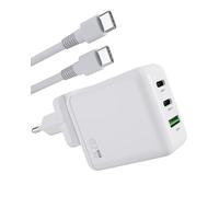 Cargador USB C Carga Rápida GAN 67W para MacBook Air 2020/2019/2018/M1/M2/M3/M4, Mac Pro 13, 14, 15 y 16 Pulgadas, iPad Pro 12,9/11 Pulgadas, con Cable USB C 1,8 m