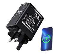 Cargador USB C | Cargador de Teléfono con Doble Puerto - Base de Enchufes Múltiple Portátil para Pared Viajes Coche Casa Dispositivos