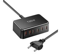 Cargador USB C - Cargador Portátil para Portátiles Compatibilidad,Dispositivo de Carga Rápida de 120W con 6 Puertos para Usuarios de Dispositivos Móviles, Consumidores Expertos en Tecnología,