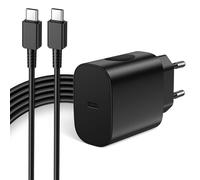 Cargador USB C, cargador rápido de 25 W, fuente de alimentación para Samsung, adaptador Super Fast Charger con cable de carga de 2 m para Samsung Galaxy S25/S24/S23/S22/S21/S20/S20+/Note20/S10/S9/A73