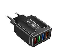 Cargador USB C | Cargador USB Rápido 4 Puertos 3.1A,Estación De Carga Portátil 4 Puertos Para Accesorios Teléfonos Viajes Internacional Casa Dormitorio