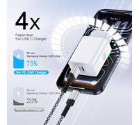 Cargador USB C con cable de carga Samsung de 1,8 m para Samsung Galaxy A17/A57/A56 A16/A26/ A37/A55/A54/S26 Ultra/S25/S24/S23/S22/S21/S20,2 puertos Cargador de teléfono móvil Samsung Cable de carga