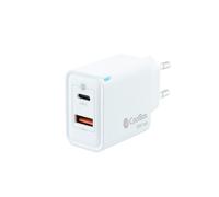 CARGADOR USB PARED COOLBOX GAN 30W USB-C/USB-A QC3.0 BLANCO