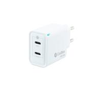 CARGADOR USB PARED COOLBOX GAN 35W USB-C/USB-C QC3.0 BLANCO
