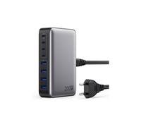 Cargador USB C de 200 W, cargador rápido con tecnología GaN III, 8 puertos PD QC PPS, múltiples salidas, adaptador de cargador para portátil de