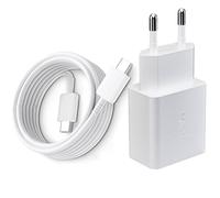 Cargador USB C de 25W, Cargador Ultra Rápido PD 3.0 Enchufe de Carga con Cable de Carga Tipo C para Samsung Galaxy S26 S25 S24 S23 S22 S22 S21 S20 Ultra 5g S21 FE S10 A57 A54 A53 A52 A40 A33 A13