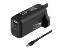 Cargador USB C de 45 W, CIGAA Fast Charger with Cable, compatible con portátil, Super Fast Charging 2.0 para Samsung Galaxy S24 Ultra/S24/S23+/Note20, iPhone, Pixel, and More (cable USB C to C de 5