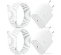 Cargador USB C de 45 W para Samsung, 2 unidades de cargador rápido con cable de carga de 2 m, tipo C, cargador rápido para Samsung Galaxy S26 S25 S24 S23 Ultra 5G A56, iPhone 17 16 15,45 W Cargador