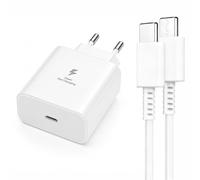 Cargador USB C de 45W Súper Rápido con Cable de 1M Compatible con Dispositivos de Samsung Galaxy S25 Ultra/S24 Plus/S23/S22 Ultra/S21/S20 FE, de la Serie A, Note 20, Z Fold 4/5/6/7, con PD 3.0