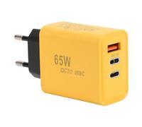 Cargador USB C de 65 W, Adaptador de Corriente PD de 3 Puertos GAN QC3.0 Bloque de Carga Rápida para S23, S23 Ultra, S22, para iOS 15, 14, 13, para iOS Book Pro 16