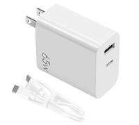 Cargador USB-C de 65 W de doble puerto con cable de carga de 1 m para DJI Mini 4 Pro, Mini 3/2/2 SE, Mavic Mini Drone, Aavta, Action 3/4, RC/RC 2, accesorios de carga rápida de pared