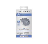 Cargador USB C - Force Power - Cube 30W - UltraGaN - 100% Plástico Reciclado - Garantía de por vida