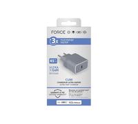Cargador USB C - Force Power - Cube 45W - Power Delivery - UltraGaN - Gris